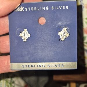 Belk Sterling Silver Lab Cera Stud Earrings